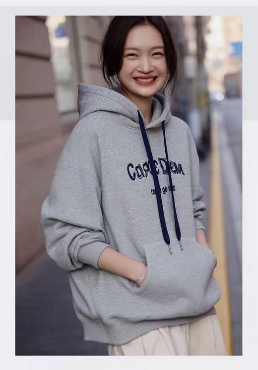 🔥🔥🔥奥粒绒【重工刺绣】精致刺绣～冬季休闲保暖连帽卫衣-喜出 商品图2