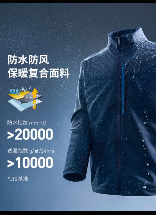 2H 25秋冬新款防水软壳加绒立体裁剪夹克外套 WT947 商品图5