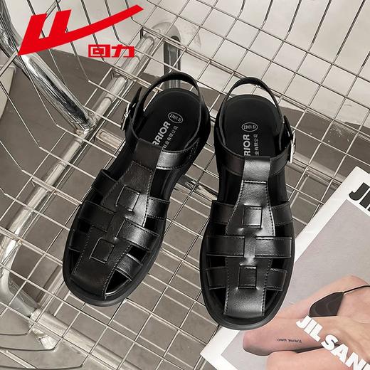 回力罗马包头凉鞋女2025夏季新款平底休闲猪笼鞋ins外穿时尚单鞋 商品图5