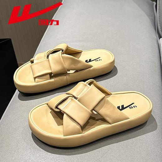 回力拖鞋女夏季外穿2025新款踩屎感软底凉鞋厚底半拖孕妇一字拖鞋 商品图8