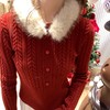 毛毛领麻花短款毛衣2705 商品缩略图5