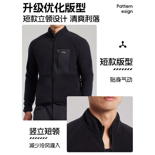 官方授权正版 李宁/Li-Ning 全场景运动情侣超柔双面摇粒绒抓绒衣外套/马甲 商品图7