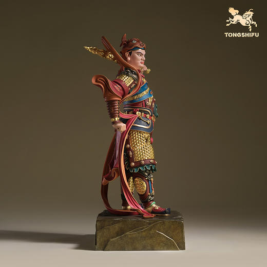 铜师傅《双林寺韦陀》客厅桌面菩萨铜摆件 家居装饰工艺品 商品图2