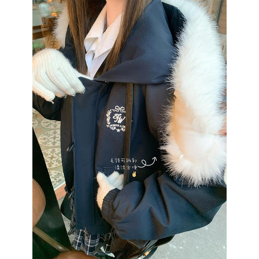 <曾小咸推荐>现货秒杀 ！微信超特价！韩系毛领连帽棉服 日常329.99 立减160 秒杀169.99！！ 商品图2