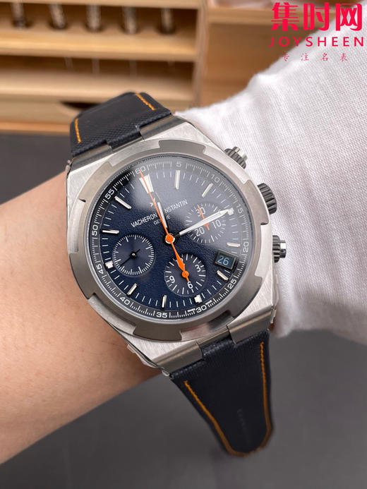 江诗丹顿 Overseas 8F纵横四海计时系列5510V 蓝色盘 珠穆朗玛峰特别版 男士腕表 表径42.5mm 升级版V3版 搭载7750改Cal.5200自动上链机械机芯 商品图8