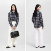 商场同款|森马长袖衬衫女春中长款oversize格纹2026新款潮流衬衣 商品缩略图4