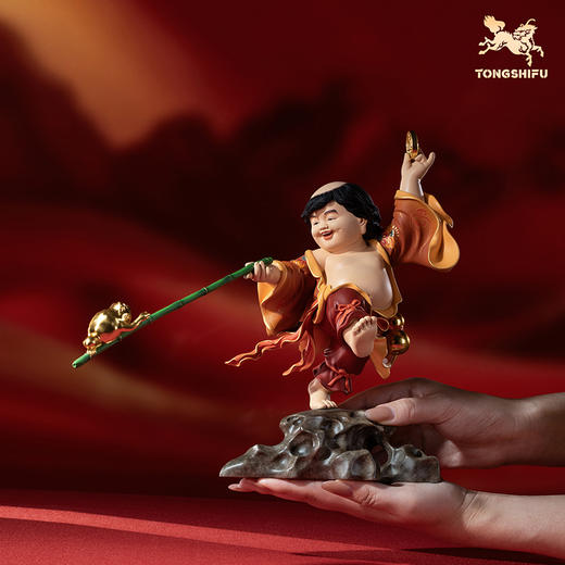 铜师傅《刘海戏金蟾》客厅桌面中式创意铜摆件 家居装饰工艺品 商品图4