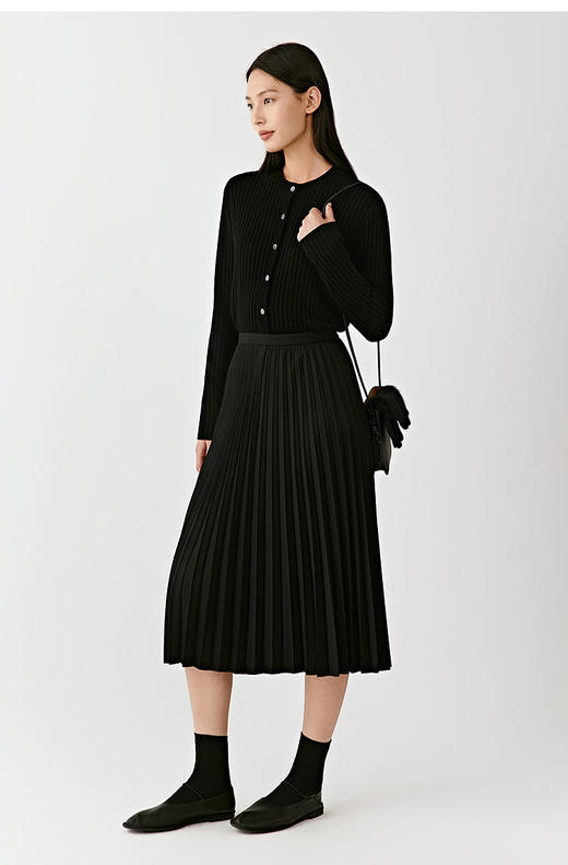 【高品质私服】【IC羊毛弹力斜纹法兰绒百褶半身裙】进口原料，手感柔软，舒适温暖G1603-CC【无标出货 介意慎拍】 商品图7