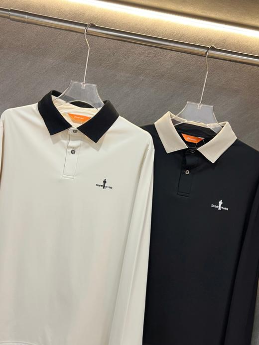 点此购买 比音勒芬秋冬季男士加绒螺纹领长袖POLO衫 ss 338206 商品图12