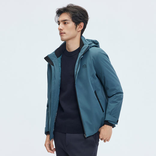 【门店同款&鹅绒】圣得西连帽羽绒服2025年冬季男士通勤易搭外套 商品图1