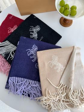 Coach新款围巾🧣经典马车Logo 双面双色