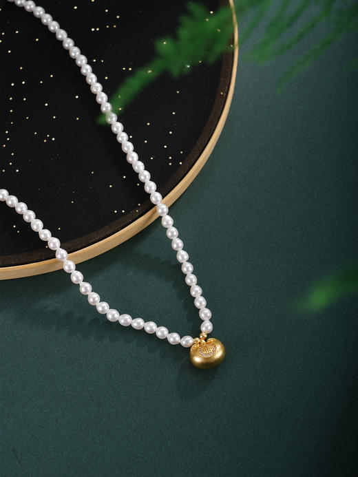 子佩集【福袋满满】珍珠项链【XXXL007】4mm珠镀金元宝福2512 商品图1