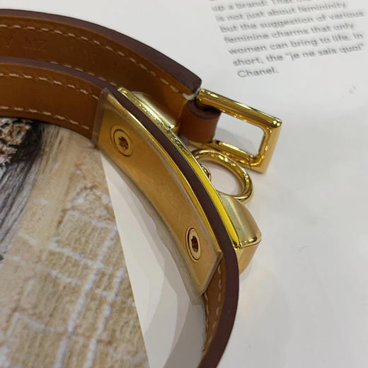 爱马仕 CDC 金棕 皮手环 商品图7