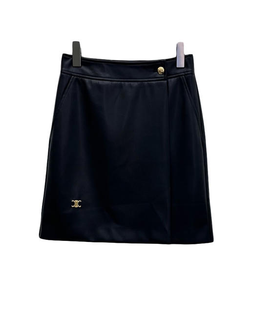 女款高腰一片式皮裙半裙he008 商品图0