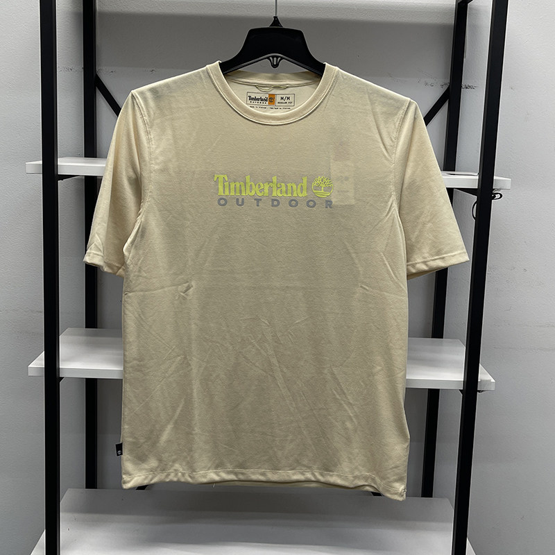 Timberland/添柏岚 男士夏季圆领字母图案休闲速干透气短袖T恤