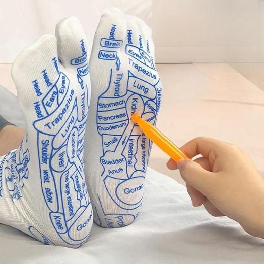 反射疗法按摩4件套 手部足部穴位按摩袜 定位压力点 促进按摩缓解疼痛 商品图2