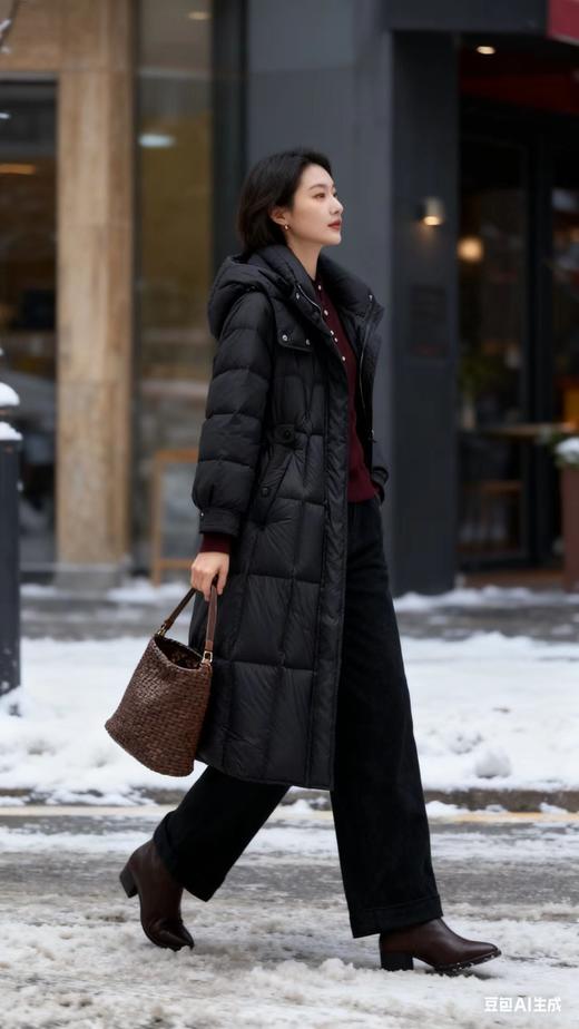 58G535带帽长款羽绒服 商品图2