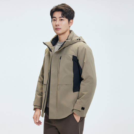 【门店同款&鹅绒】圣得西羽绒服2025年冬季男士通勤保暖拉链外套 商品图1