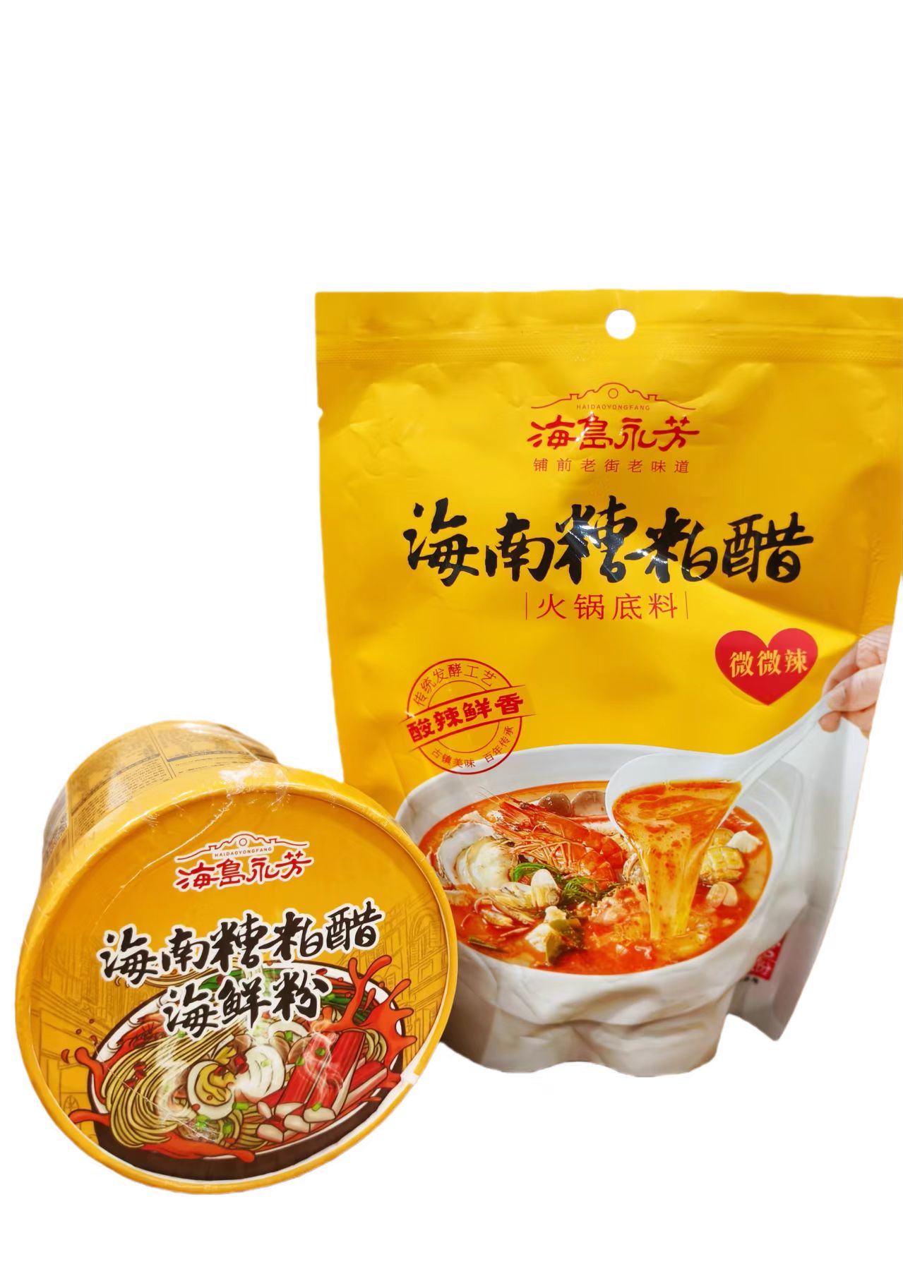 海南糟粕醋370克不辣+糟粕醋粉204克