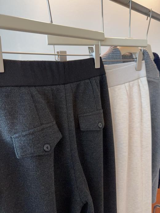 高端醋酸羊毛休闲窄版直筒裤，小个子针织裤毛呢裤 商品图2