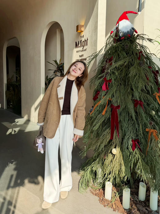 2512314    无领 颗粒羊毛🐑 双面外套 商品图2