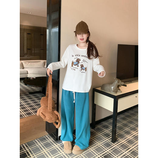 <曾小咸推荐>韩系保暖抽绳束脚休闲裤 商品图2