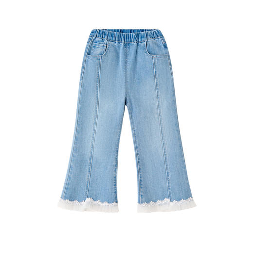 笛莎Deesha 童装女童裤子2026春新款甜美洋气牛仔裤 商品图4