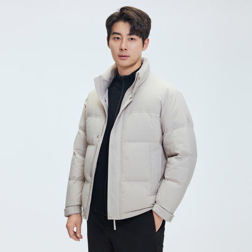 【门店同款&鸭绒】圣得西2025年冬季男款羽绒服肌理面料立领外套 商品图2