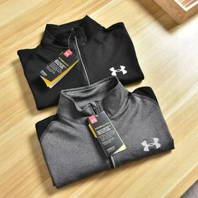 秋冬季立领半拉链运动男士健身长袖T恤衫!