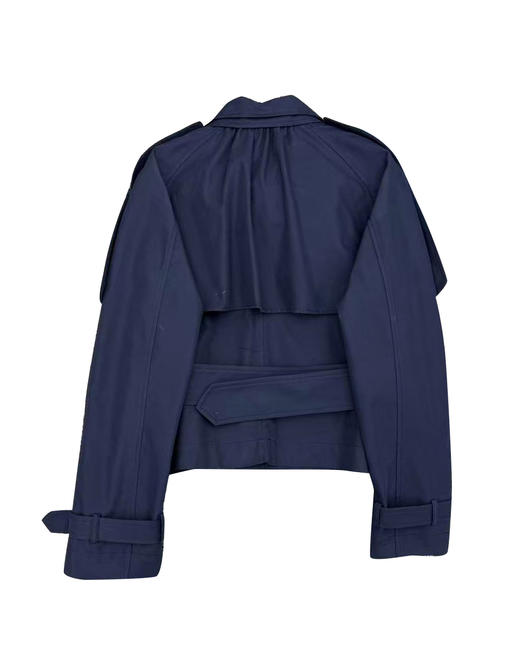 女款蝴蝶结短款风衣外套la007 商品图1