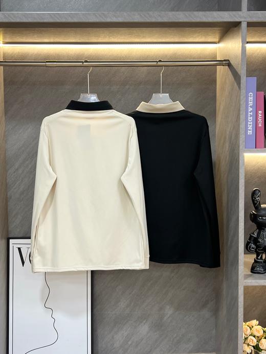 点此购买 比音勒芬秋冬季男士加绒螺纹领长袖POLO衫 ss 338206 商品图1