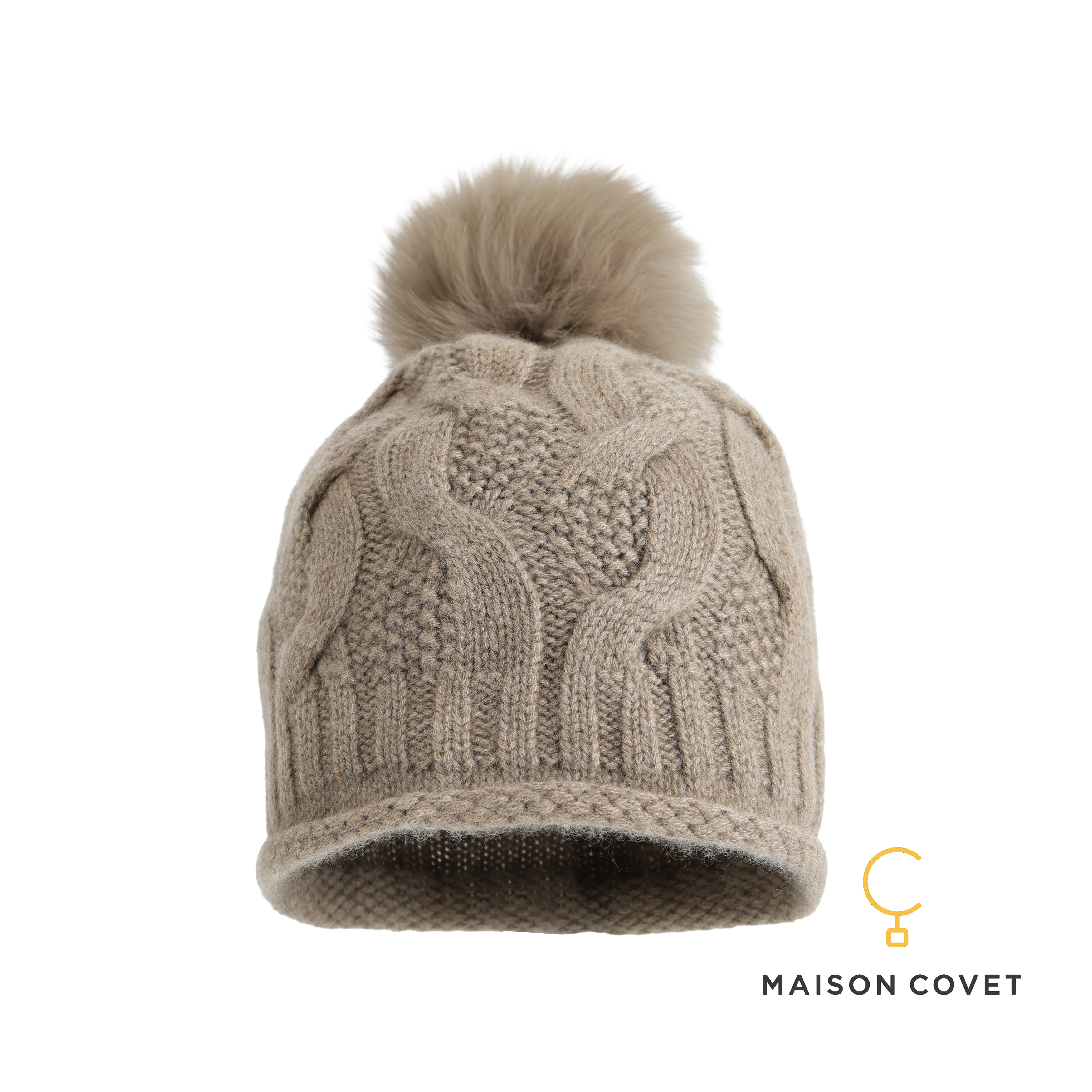 MAISON COVET 纯山羊绒毛球便帽