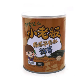 【超市】小老板 南瓜子夹心海苔 40g/桶