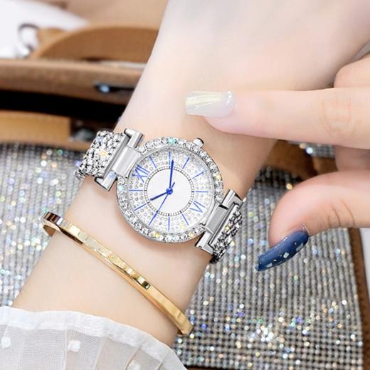 【时尚奢华❗️满天星轻奢手表】时尚潮流优雅灵动，质感纹理表盘，精钢满钻表戴，佩戴轻松便捷，全网爆款跨境亚马逊直播引流新款星钻系列QQ情人节礼物男女朋友 商品图3