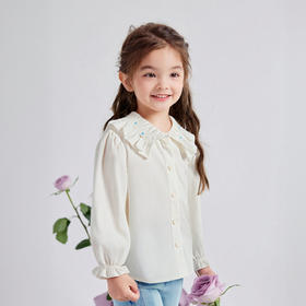 笛莎Deesha 童装女童衬衫2026春新款甜美长袖衬衫