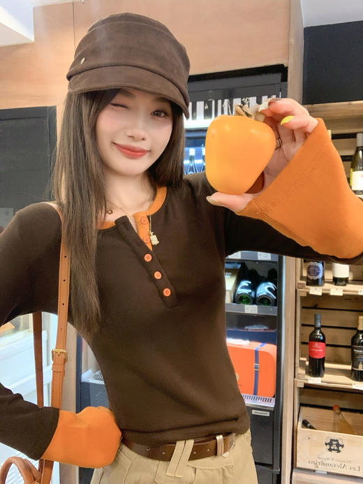 <曾小咸推荐>现货秒杀 ！微信超特价！假两件拼色长袖t恤 日常149.99 立减80 秒杀69.99！！ 商品图13