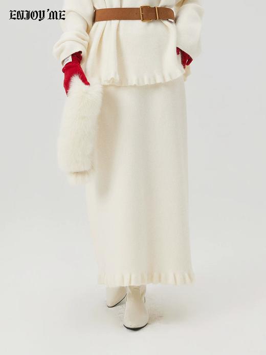 【门店同款】ENJOY冬季“暖冬软糖”软糯木耳边针织半裙 167993323 商品图7