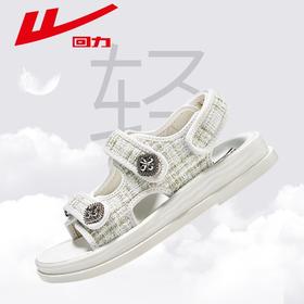 回力凉鞋女款2025夏季新款小香风平底魔术贴凉拖鞋休闲运动沙滩鞋