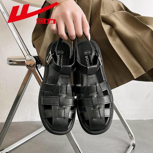 回力罗马包头凉鞋女2025夏季新款平底休闲猪笼鞋ins外穿时尚单鞋 商品图7