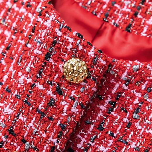 「高货wl」全新升级【铂金会员395/天猫529/差价134】(14842)洛诗琳气质金线色织小香风外套2025秋冬粗花呢羊毛短外套 商品图3