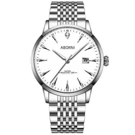 【简约格调❗️亚铂尼男士手表】简约时尚大三针，搭配条钉刻度，强效夜光效果，立体质感，有型有范，石英表防水商务实心钢带手表男QQ情人节礼物男女朋友 商品图7