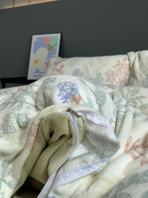 【多妈团购 韩国乐天专柜正品全消光牛奶绒四件套】仅此一批！限量抢！全消光工艺，整个绒感更加细腻、柔软！超级舒服-圆圆家纺 商品图12