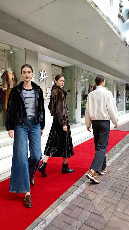 585005福利款 仿貂皮草立领拉链外套 商品图7