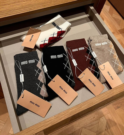 miu格子袜子121607 商品图0