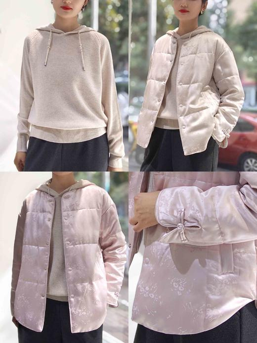 58M859时尚气质款新中式国风圆领鹅绒服 商品图3