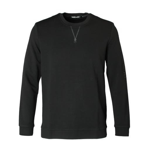 Marco Azzali 黑色圆领长袖卫衣 T5350200 商品图0