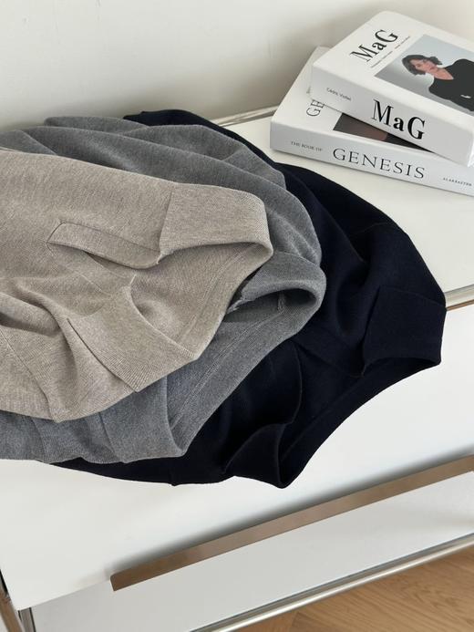 爆款3-5天发货！高智老钱风冬季加厚羊毛毛显瘦Polo领长袖针织衫JS3699124 商品图4