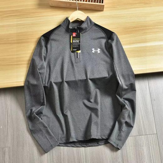 秋冬季立领半拉链运动男士健身长袖T恤衫! 商品图3