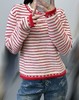 女款条纹针织衫毛衣ho010 商品缩略图3