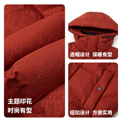【门店同款&鸭绒】圣得西2025年冬季新款羽绒服主题提花时尚外套 商品图4